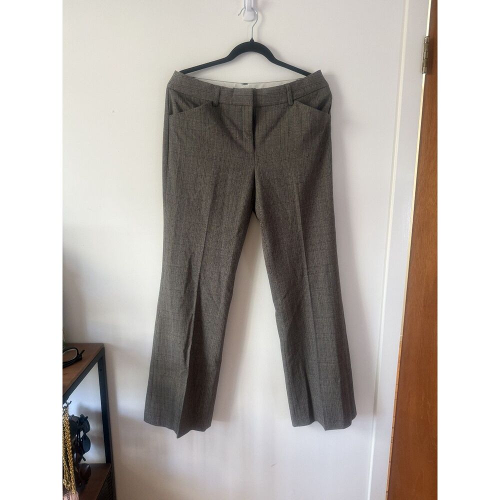 Y2K Willi Smith Ava Fit Glen Plaid Bootcut Trousers, Brown Taupe, Women's Size 6